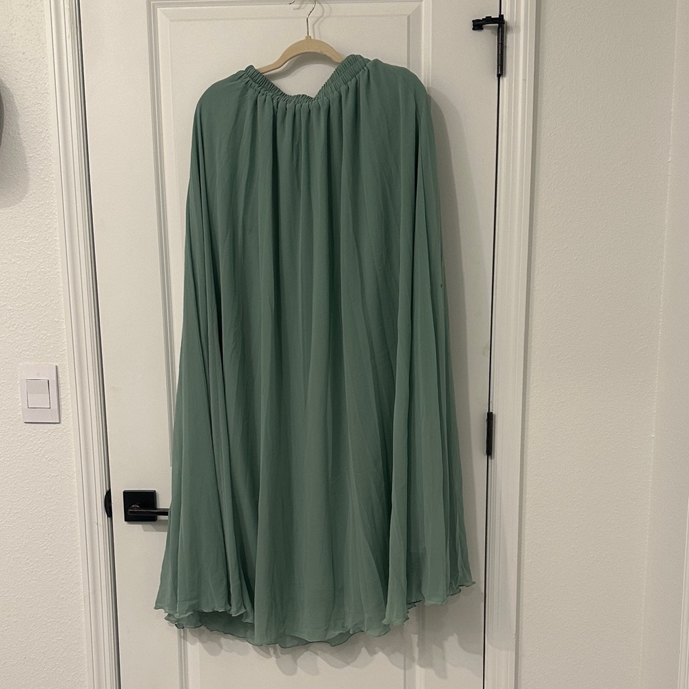 Flowy Sage Maxi skirt